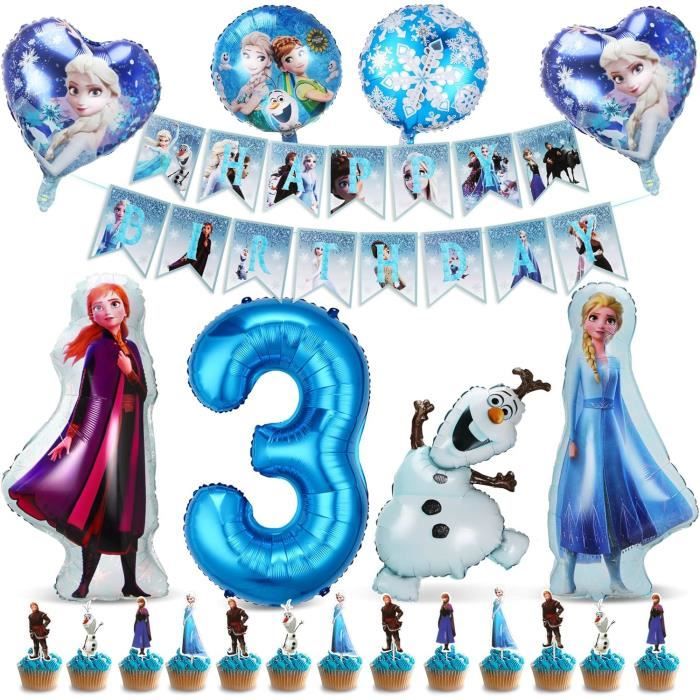 LEMON Fournitures de fête sur le thème de la glace Décorations de fête d' anniversaire Fournitures de fête de princesse d'hiver Ballon en feuille d'or Elsa et Olaf LEMON Fournitures de fête sur le thème de la glace Décorations de fête d' anniversaire Fournitures de fête de princesse d'hiver Ballon en feuille d'or Elsa et Olaf