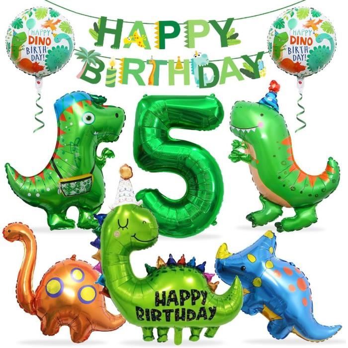 Kit Décoration Anniversaire Tracteur - 5 Ans Garçon - Guirlande, Bannière, Ballons, Décorations Gâteau - Thème Ferme Et Véhicules - 11