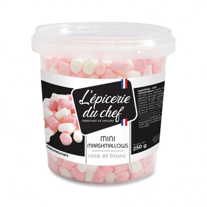 Meilleurs prix pour Friandise - SCRAPCOOKING - Mini marshmallows 250 g - Rose et blanc - Pot refermable