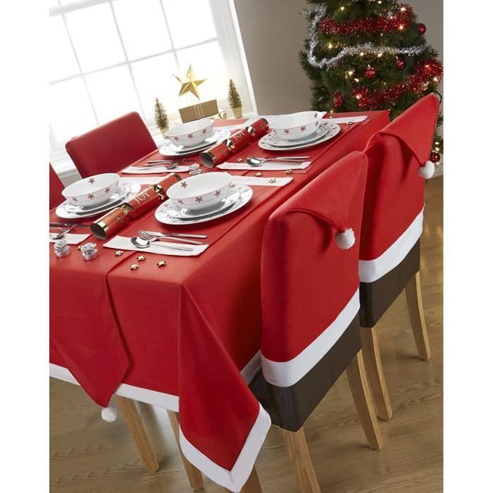 Nappe Rectangulaire Rouge Et Blanche A Motif De Pere Noel Ideale Pour Les Tables De 4 A 6 Personnes Environ 132 Cm X 2 Achat Vente Nappe De Table Cdiscount
