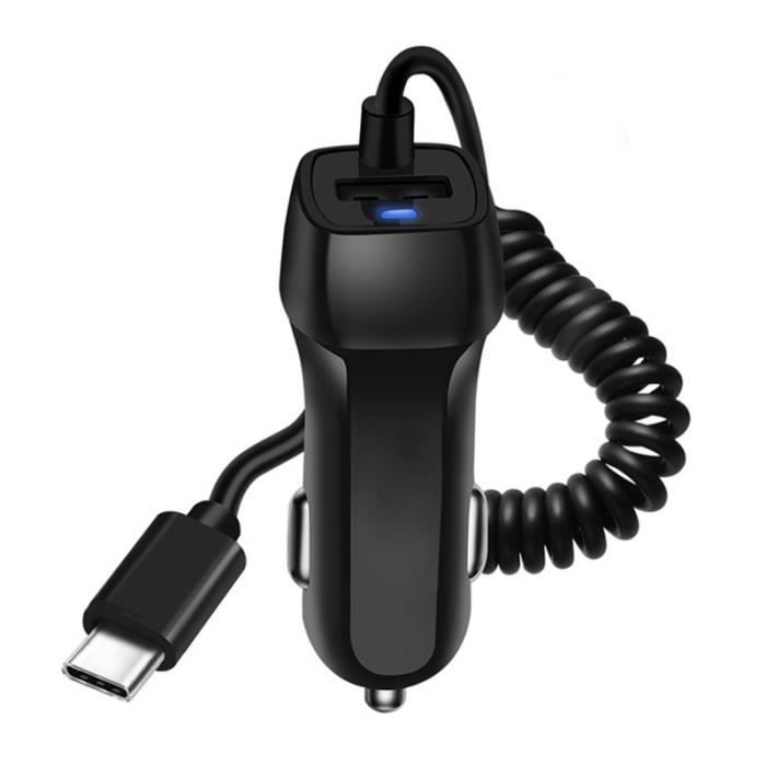 Delleu Mini Chargeur de Voiture Double Port USB Adaptateur de Voiture Chargeur Rapide Adaptateur de Charge Rapide 2 Ports