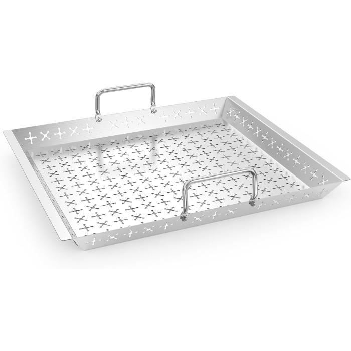 Onlyfire Lot De 3 Paniers Rotatifs Barbecue Inox – Cuisson Parfaite Légumes, Viande, Poisson Sur Broche Rotissoire