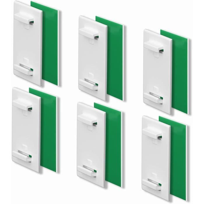 KLEMMFLEX Lot De 6 Supports De Serrage Courts Avec Étrier Métallique – Fixation Sans Perçage Pour Store Enrouleur Klemmfix Sur Fenêtre PVC, Bois – Réglable 0-28 Mm