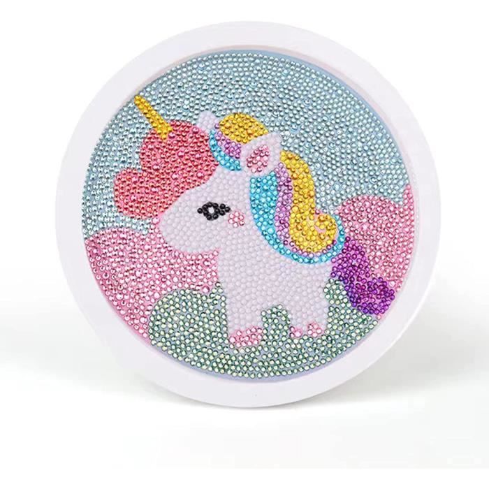 Diamond Painting Porte Clé Licorne Strass Mosaïque, Porte-Clés De Peinture Au Diamant Bricolage
