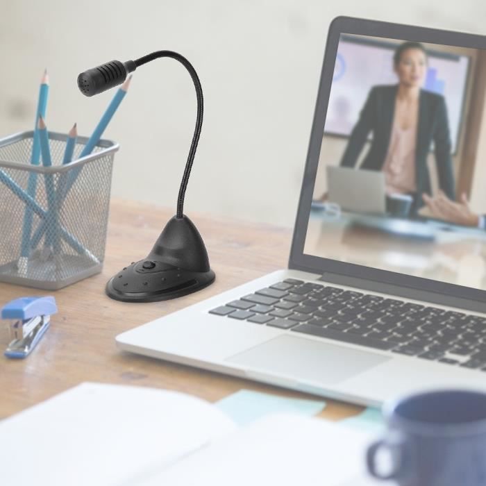 Microphone USB Omnidirectionnel Pour PC - Col De Cygne Réglable, Réduction De Bruit, Base Antidérapante, Chat/Enregistrement