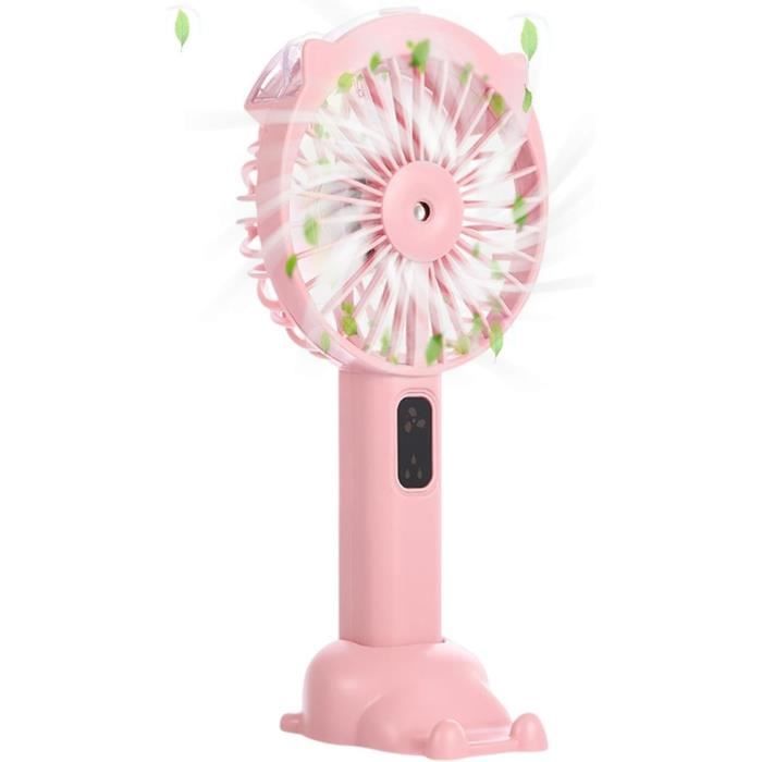 Ventilateur De Brumisation Portatif - Rechargeable, Vent Fort, Réglable - Neuf