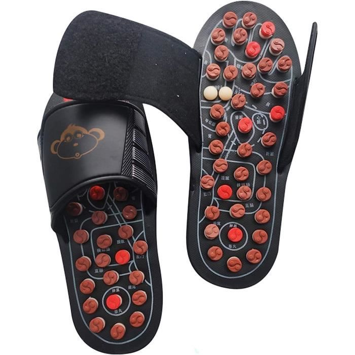 Chaussons De Massage Avec Points D’acupression – Antidérapants, Confortables Pour La Maison – Sandales Pour Hommes Et Femmes