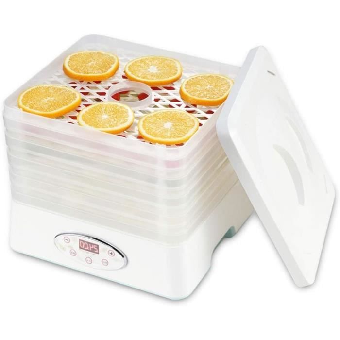Déshydrateur Alimentaire 5 Plateaux Acier Inox - Réglable 35-80°C - Minuterie 48h