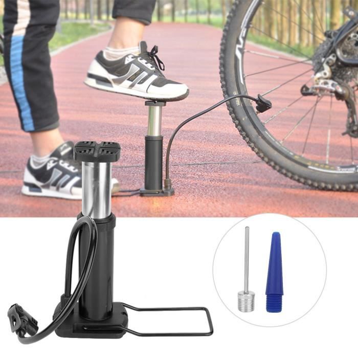 Pompe à vélo haute pression portable - VGEBY - antidérapante - alliage d'aluminium - noir