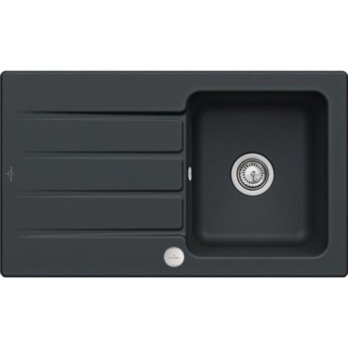 Evier 1 bac VILLEROY ET BOCH Architectura 50 Pure Vidage automatique inclus