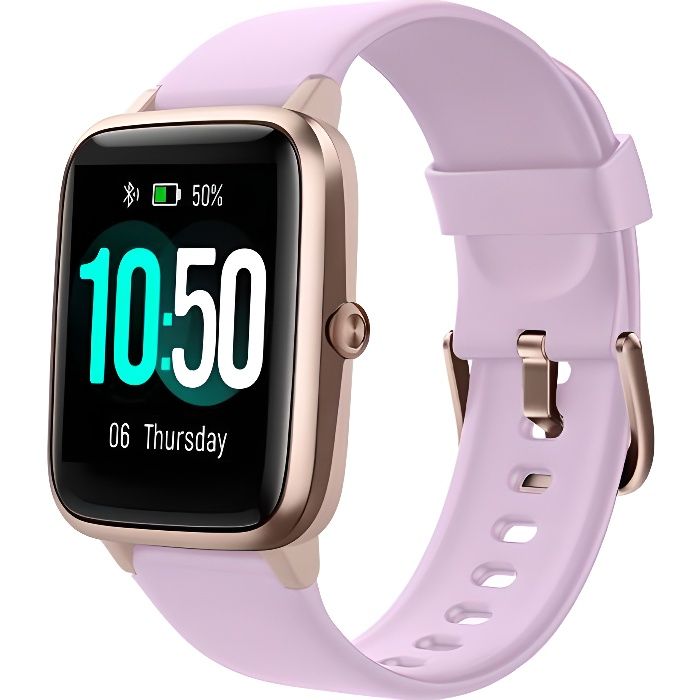 Montre connectée femme violette 2025