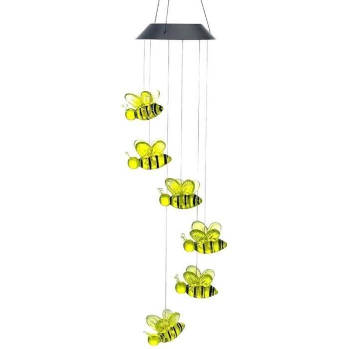 Carillons Éoliens Solaires Pour L'Extérieur, Carillon Mobile À Changement De Couleur Led, Décor