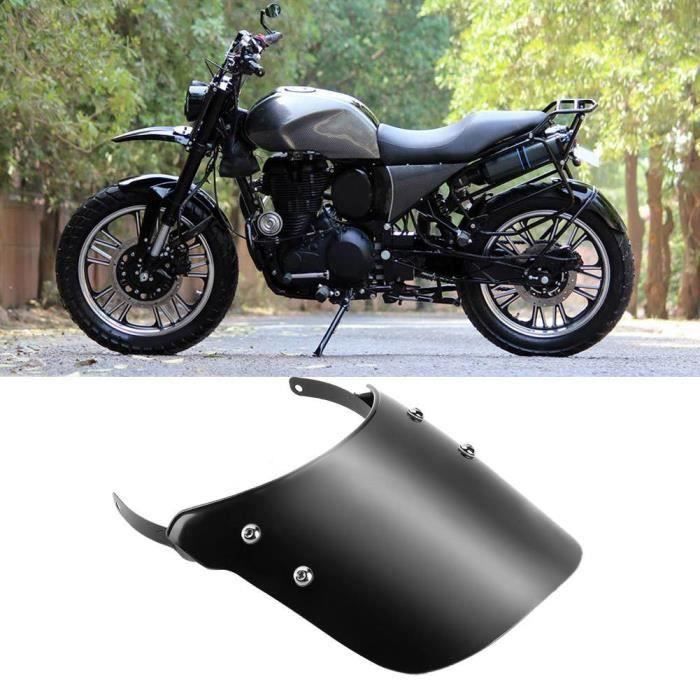 Pare-brise Moto Pour Classic — Noir, ABS + Fer — Améliore Confort Et Style