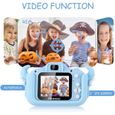 Appareil Photo pour Enfants, Mini Caméra Enfant Numérique Rechargeable Photo/Vidéo pour Filles Garçons- Bleu-1