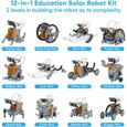 STEM Kit éducatif 12 en 1 Robot solaire , Cadeau ideal pour enfants âgés de 8 à 10 ans, Fonctionne à l'énergie solaire-1