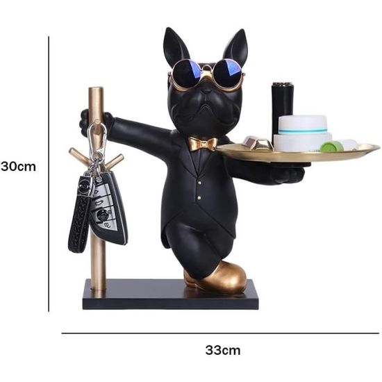 Boîte Rangement Clés En Résine Chat Qui Rit - Figurine Décorative Plateau Bureau - Organisateur Porte-clés Et Accessoires - 1