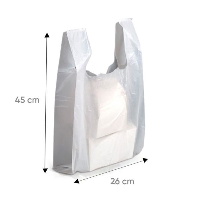 Plasticplace W4DSWH Lot De 200 Sacs En Plastique Avec Cordon