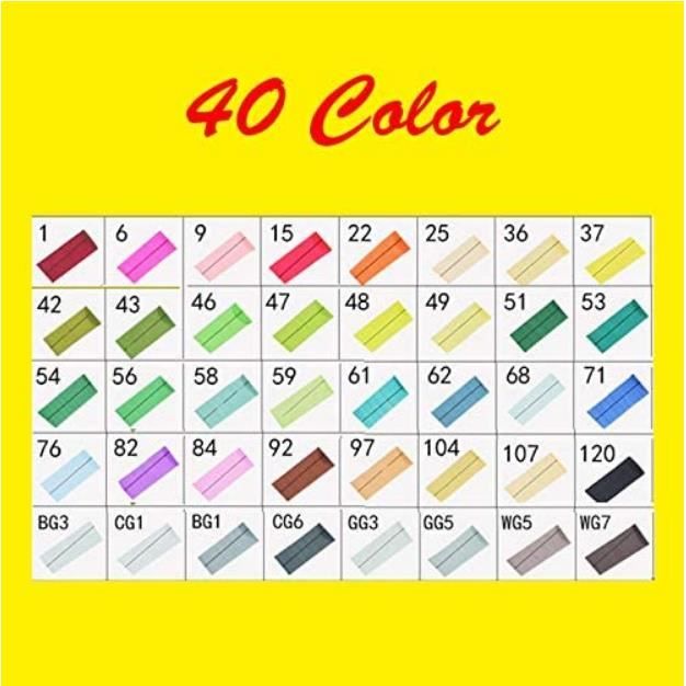 Marqueurs Alcool Zekkai 40 Couleurs - Double Pointe Pour Dessin, Manga Et Graffiti