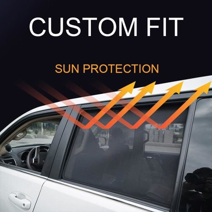Pare-soleil de voiture, Protection solaire de fenêtre Universal Fit, Noir