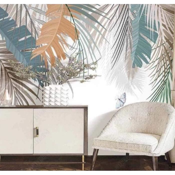 Papier Peint Panoramique Jungle Tropicale Sur Mesure Soie Effet 3d ...