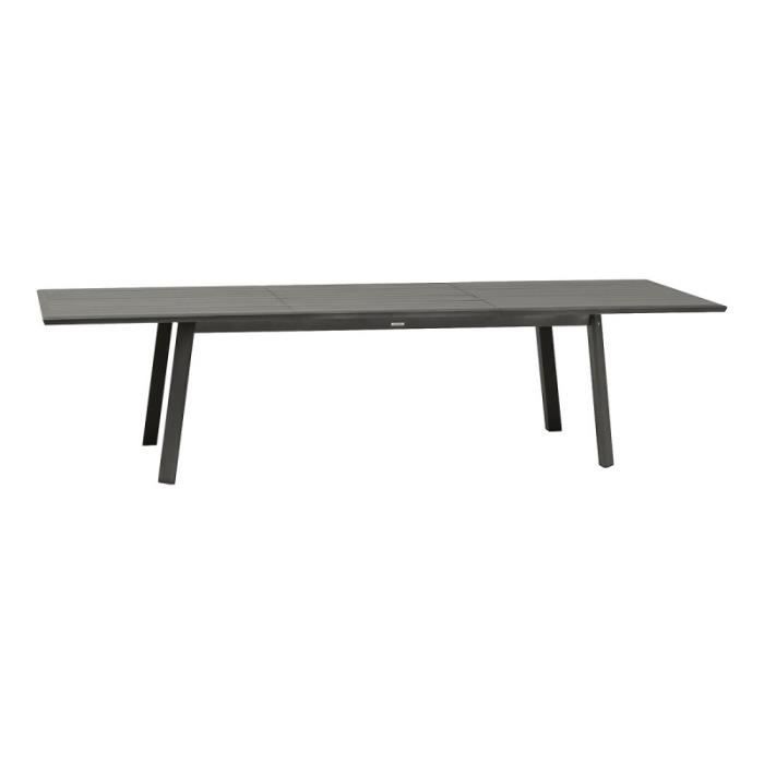 Table extensible alu 12p graphite Pavane Hespéride - Noir graphite