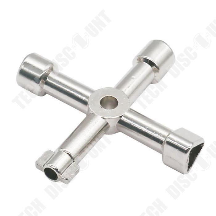 Jeu De 8 Clés Universelles Vxiwscy - Clés Cruciformes, Triangulaires, Carrées, Alliage Zinc - 10