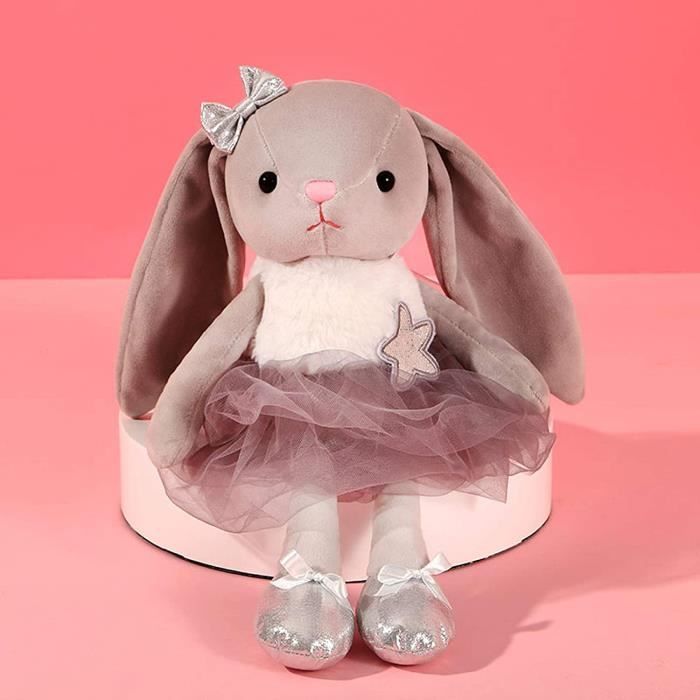 39cm Fille de ballet-39cm - Poupées en peluche de lapin au Crochet pour  enfants,Jouets en peluche,Kawaii,Lapin gris - Cdiscount Jeux - Jouets
