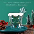 300ml Tasse à café en Verre Moderne en Forme d'arbre de Noël Gobelets à Boire Design élégant- Verres à boire décoration de Noël-2