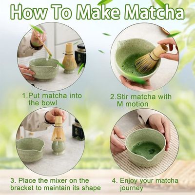 NIDONE Set de thé Matcha 3 pièces, Fouet à Matcha en Bambou (Chasen NIDONE Set de thé Matcha 3 pièces, Fouet à Matcha en Bambou (Chasen