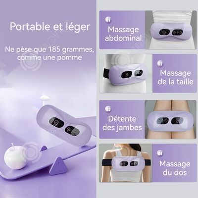 Masseur électrique Portable INN 25W Avec 3 Coussinets Lavables - Blanc