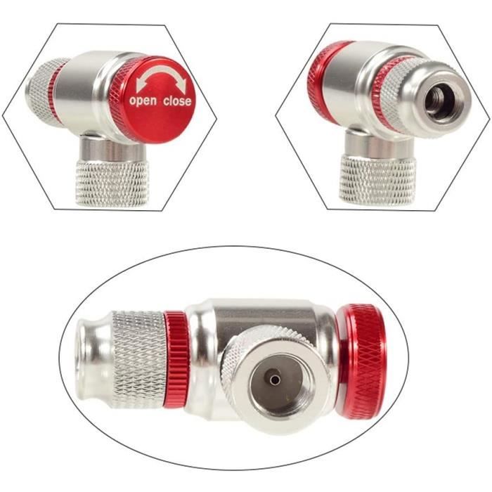 Gonfleur CO2 Mini Pour Vélo En Alliage D'aluminium - Avec Manchon Isolant - Pour Gonflage Rapide De Pneus En Déplacement (cartouches Non Incluses)