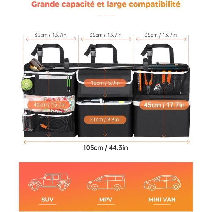 Organisateur De Coffre Pliable Avec Couvercle Magnétique - 38x31x29 Cm - Imperméable Et Antidérapant