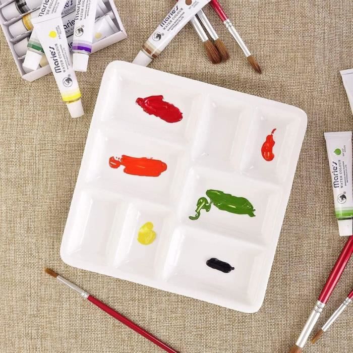 Palette De Peinture Ronde Aluminium Uxcell – 5,4 Cm, 6 Puits, Plateau Mélange