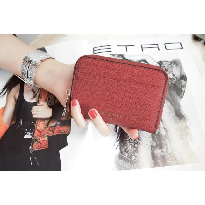 Petit Portefeuille Femme Format Court Porte Monnaie Carte Tout En Un Similicuir Zippe Chic Leger Rouge Fonce n203 Rouge Fonce Cdiscount Bagagerie Maroquinerie