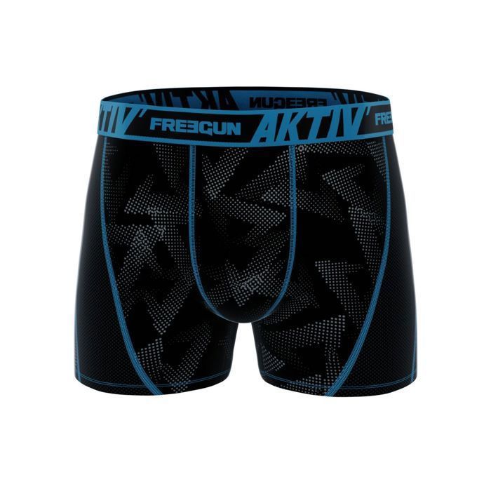 Boxer homme sport FREEGUN Aktiv Lot de 4 Confortable et respirant Noir Cdiscount Pret a Porter