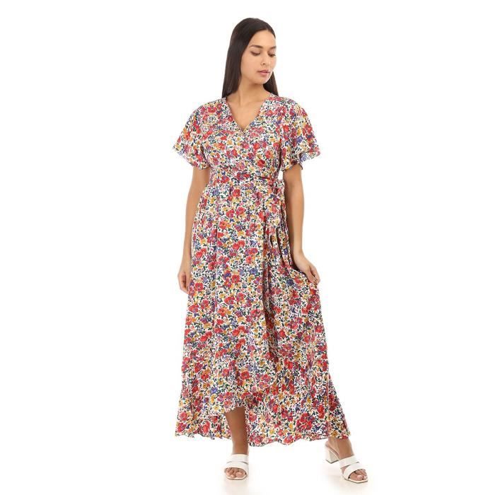 Robe longue on sale blanche cache coeur