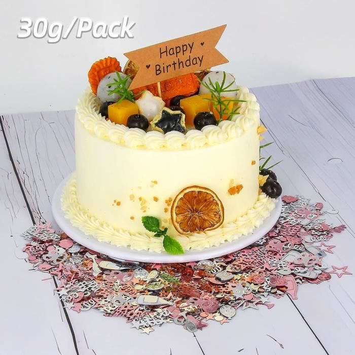 Confettis Anniversaire 18 Ans Giftota - Bleu Et Argent - 30g - Décoration Fête Et Mariage