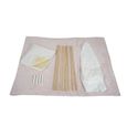 Dunjo® Tipi blanc pour enfant avec tapis isolant antidérapant et petite fenêtre 100% coton Hauteur 1,65 cm-3