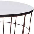 IndustrielTable basse de Salon Table gigogne Professionnel Décor - Table d'appoint Table de séjour Doré Ø 40 cm ®QVBXZZ®-3
