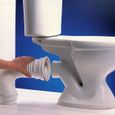 Pipe wc souple courte à coller Wirquin RWC1099 - PVC - Blanc-3