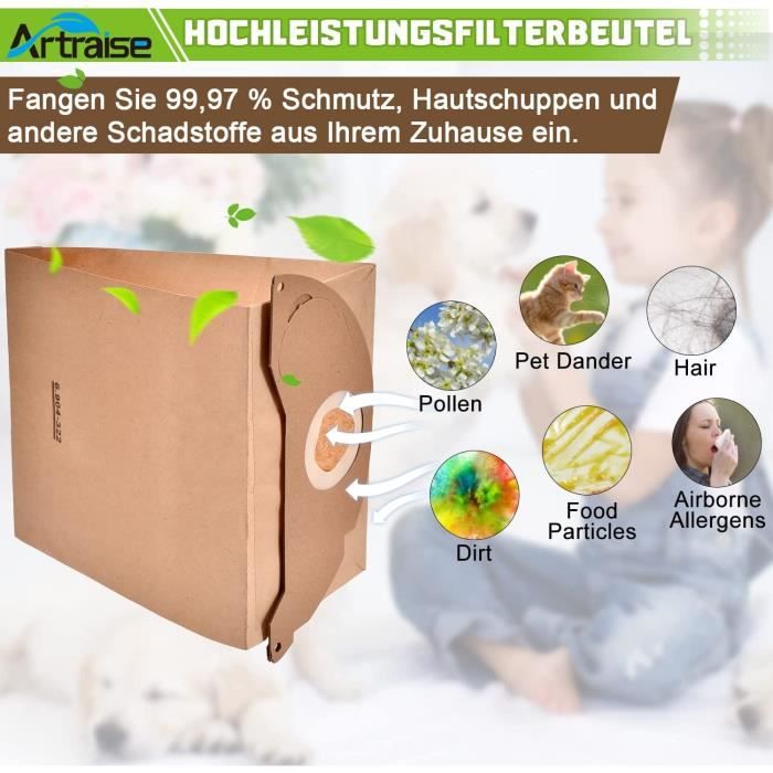 Sacs Aspirateur pour K rcher WD2 lot de 8 sacs filtrants en