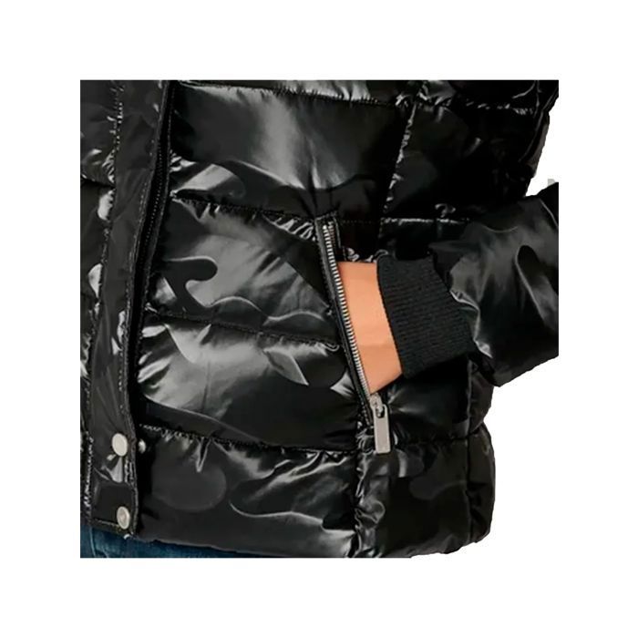 Doudoune noire Femme KAPORAL MOLO Capuche amovible Coupe