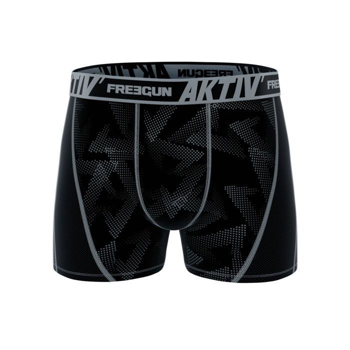 Boxer homme sport FREEGUN Aktiv Lot de 4 Confortable et respirant Noir Cdiscount Pret a Porter