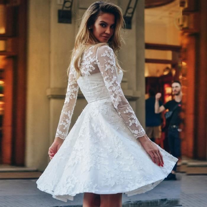 Robe midi dentelle clearance
