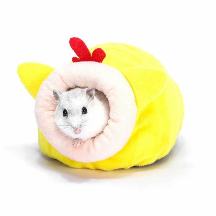 SAWMONG Mini lit chaud en coton léger pour hamster nain : :  Animalerie