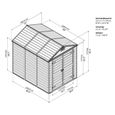 Abri de jardin - PALRAM - Skylight 3,9 m² - Aluminium et polycarbonate - Ambre-4