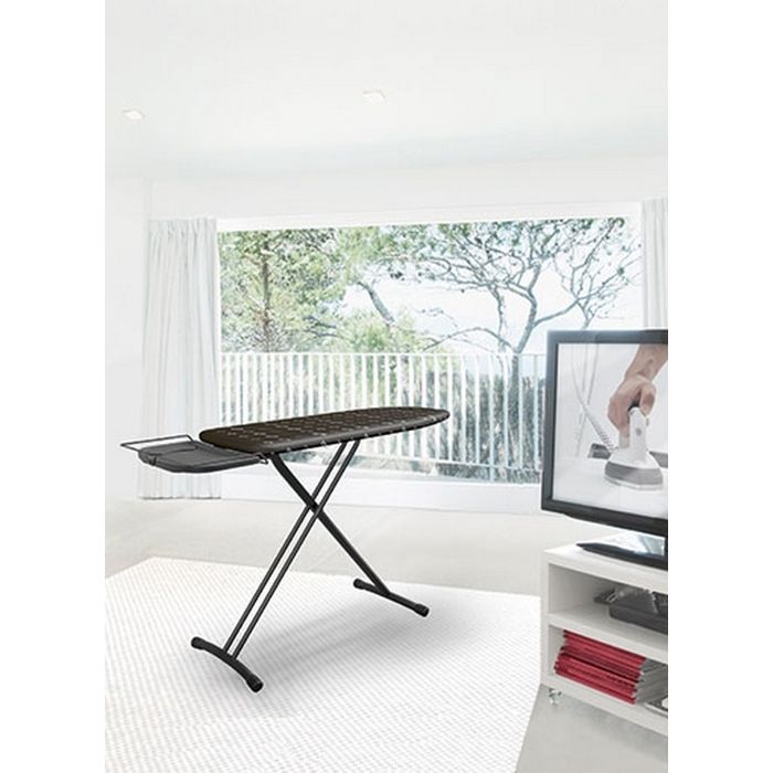 Table à Repasser Laurastar Comfortboard Glasses – 120 X 38 Cm – Idéale Centrales Vapeur – Hauteur Réglable Jusqu'à 95 Cm – Housse Design Trendy Noir