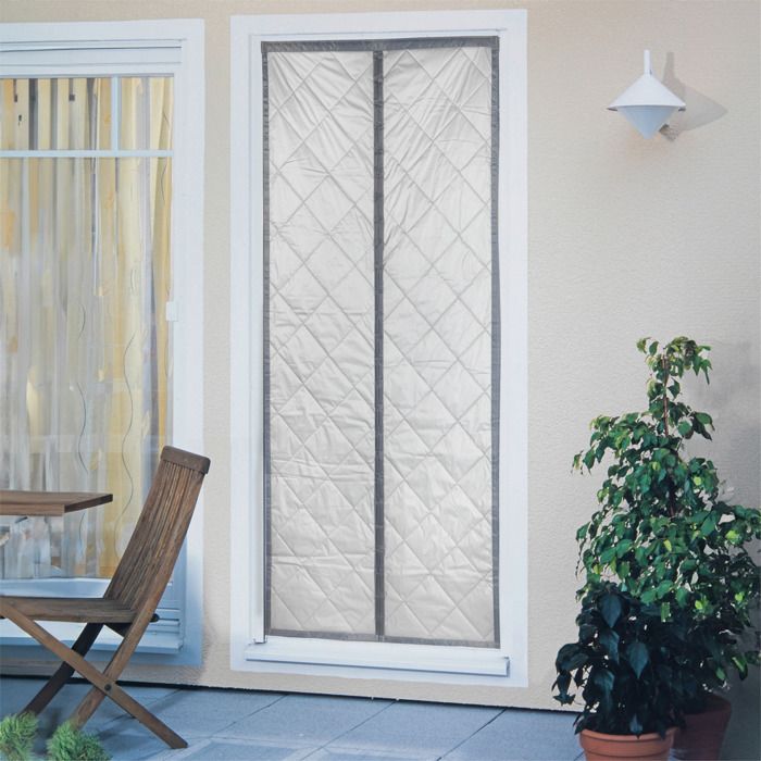 Rideau De Porte Isolant Thermique 110×210 Cm - Magnétique Anti-Bruit Imperméable Sans Perçage (Noir)