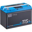 ECTIVE EDC115SC Batterie Décharge Lente 12V 115AH GEL Solaire avec écran LCD/ PWM-Chargeur / marine, bateau, camping car-0