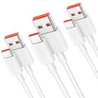 E.F.CONNECTION 3x Câble USB-C Rapide 6A pour Xiaomi 15, 14, 14 Pro, 13T, 13, 12, 12T Pro, Redmi 12, Redmi Note 12 Pro 4G-5G, Note 11-10-9-8